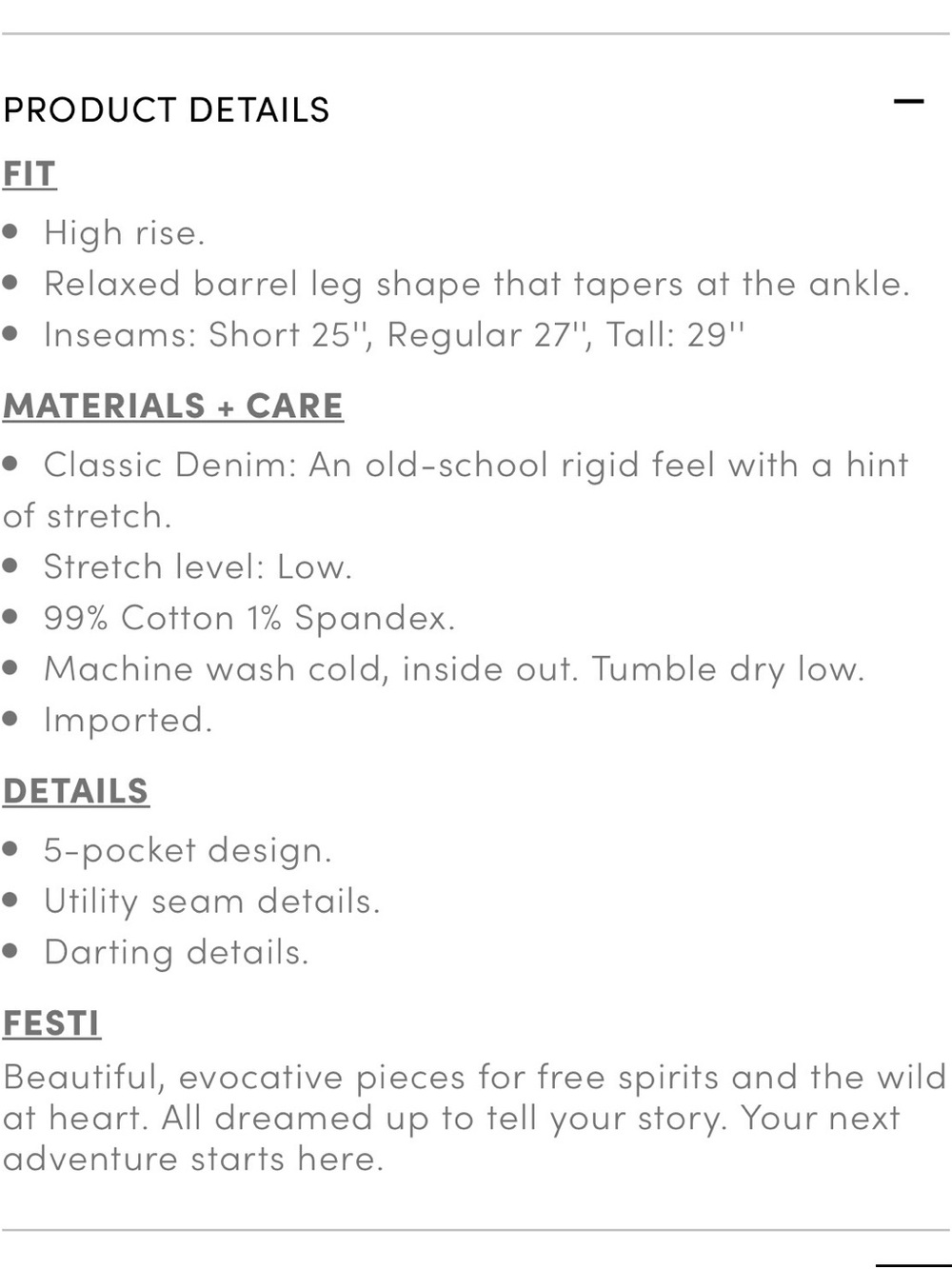 Torrid Festi High rise barrel Jean 22 - Picture 2 of 2